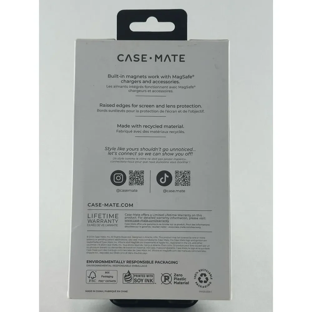 Case-Mate iPhone 16 Pro Soap Bubble Case NWT